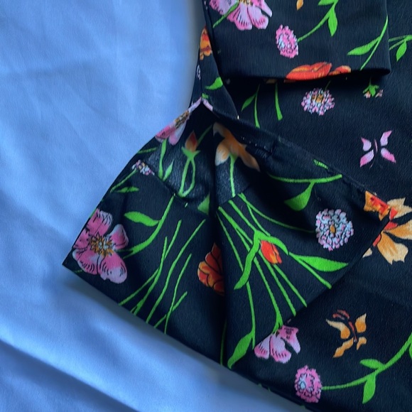 Vintage 80s Floral retro Flowy Babydoll Blouse - Picture 9 of 13